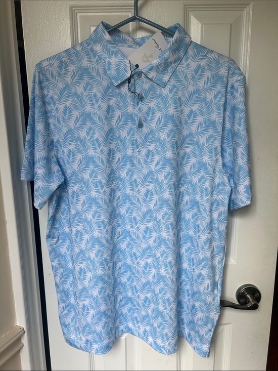 Robert Graham Other - Robert Graham Performance Polo Palm Print Blue